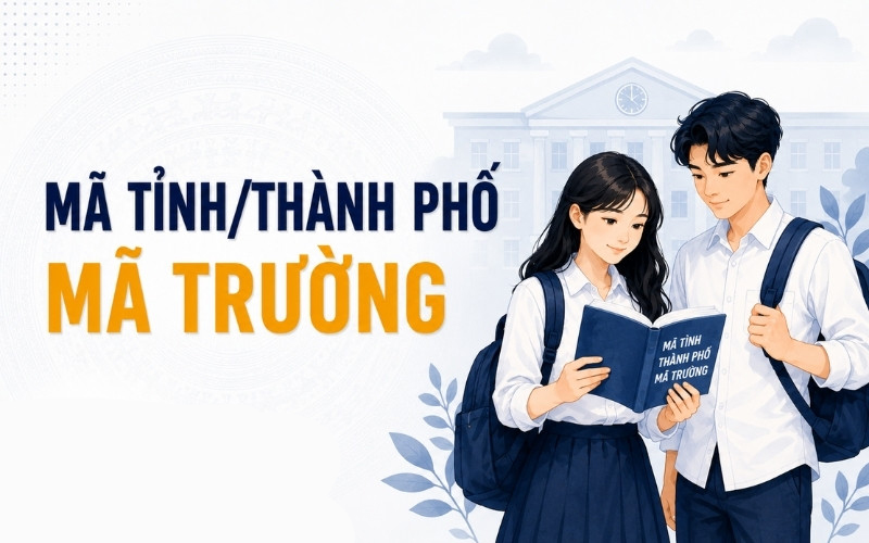 Mã Tỉnh/Thành phố, mã trường của 34 tỉnh thành mới năm 2026