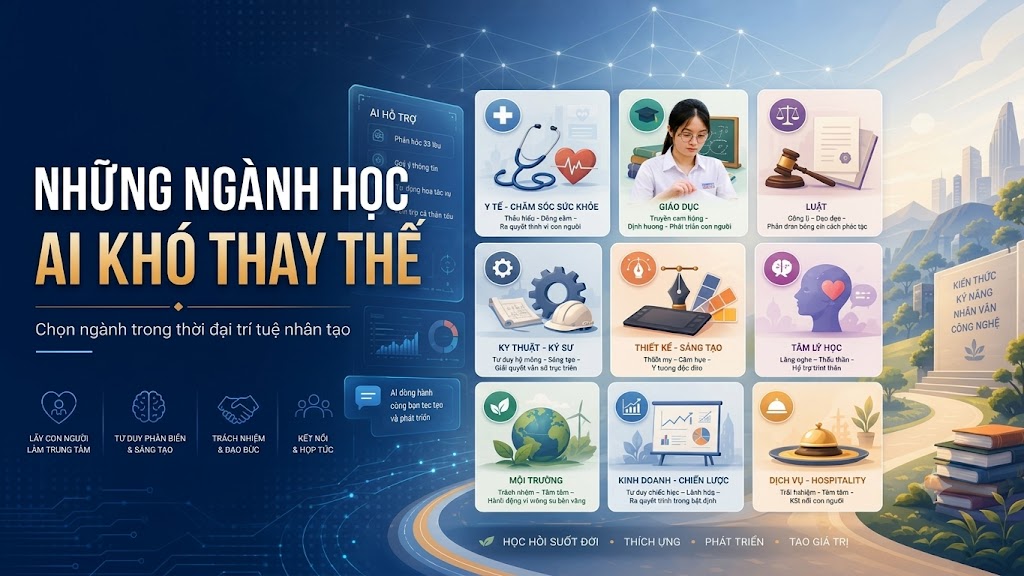 Những ngành học mà AI khó có thể thay thế trong tương lai