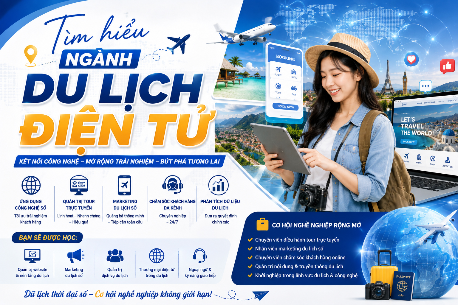 Ngành Du lịch điện tử là gì, học gì, học ở đâu, ra trường làm gì?