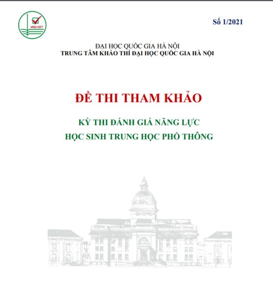 Đề thi minh họa kỳ thi đánh giá năng lực của ĐHQG Hà Nội năm 2025