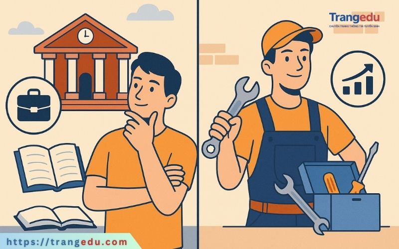 Học nghề hay học đại học? Lựa chọn nào thực tế hơn trong thời đại hiện nay?