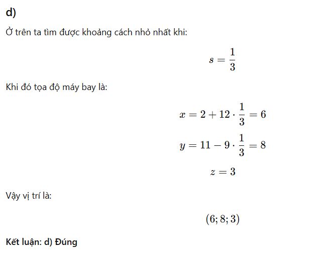 Phần II Câu 4d thi Toán THPT 2026