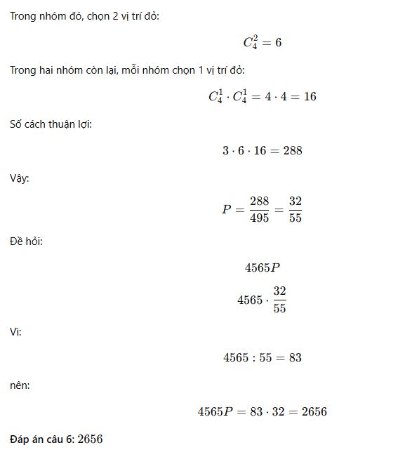 Phần III Câu 6.2 thi Toán THPT 2026